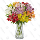 Peruvian Lilies: 10 Stems with Clear Vase | $35 | 1800Flowers